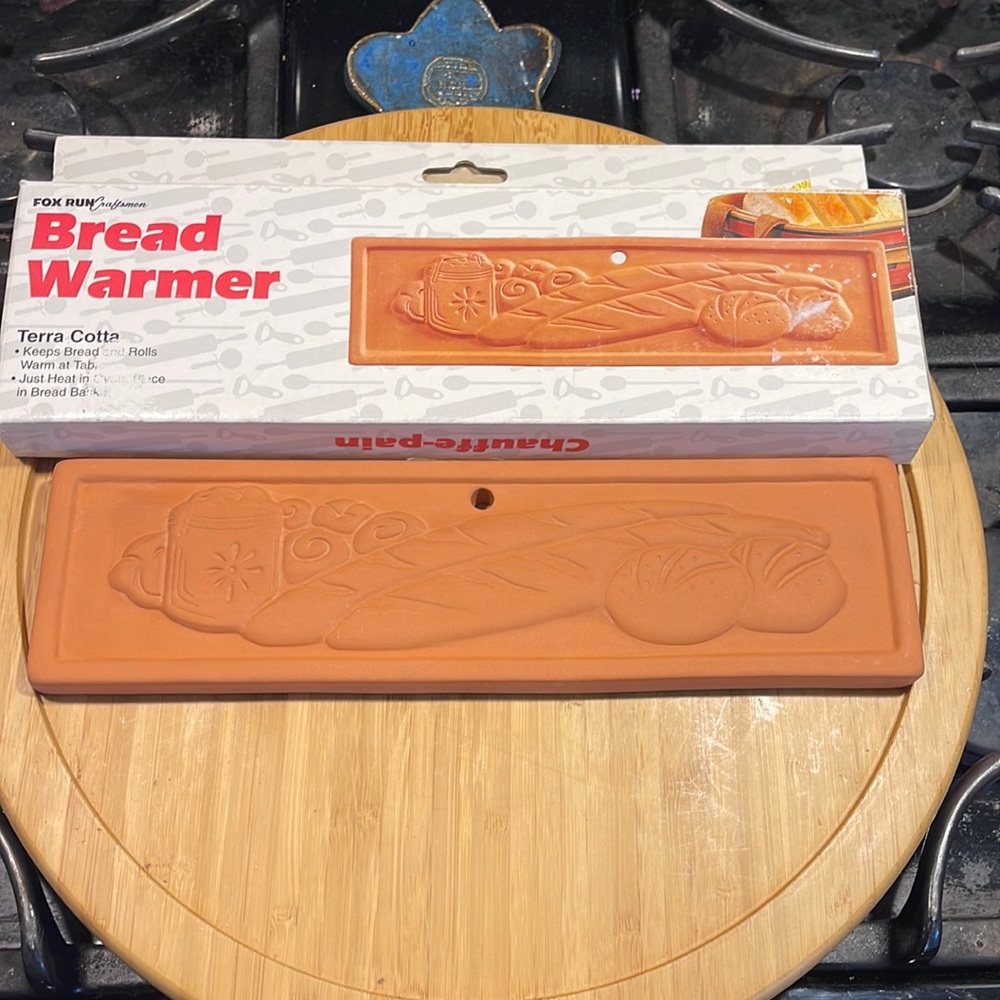 Vintage Terra Cotta Fox Run Craftsmen Bread Warmer- In Box-